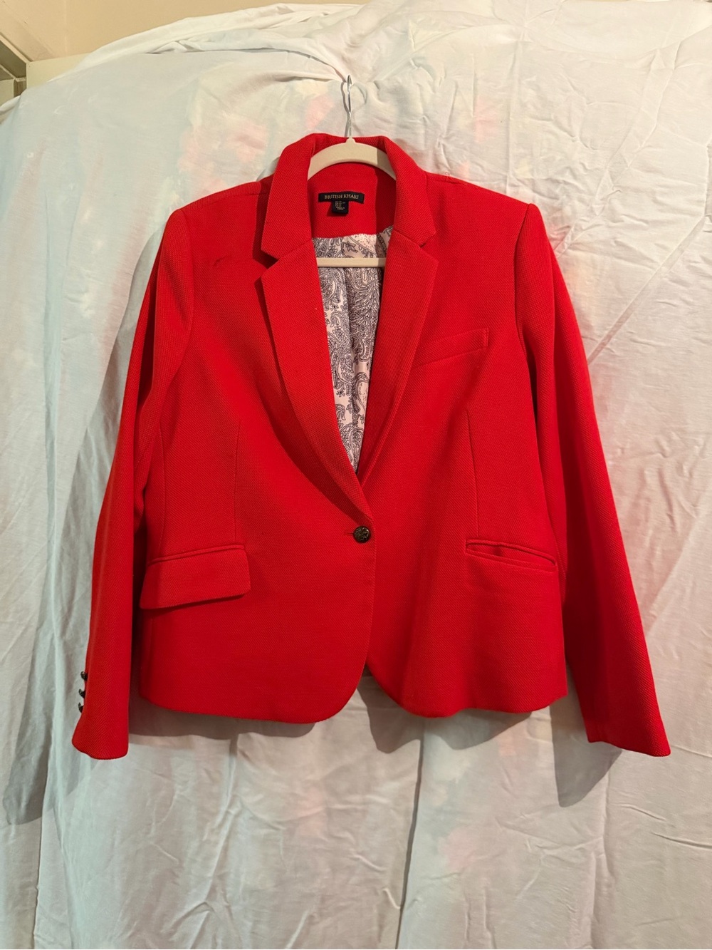 Worthington Bright Red Single-Button Blazer
